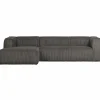 Bean hoekbank links grove ribstof terrazzo - Loft24.nl