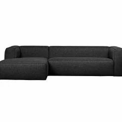 Bean hoekbank links incl. kussens donkergrijs gemeleerd - Loft24.nl