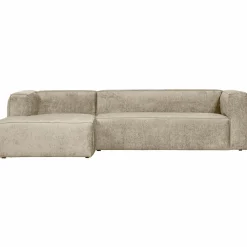 Bean hoekbank links structure velvet buttermilk - Loft24.nl