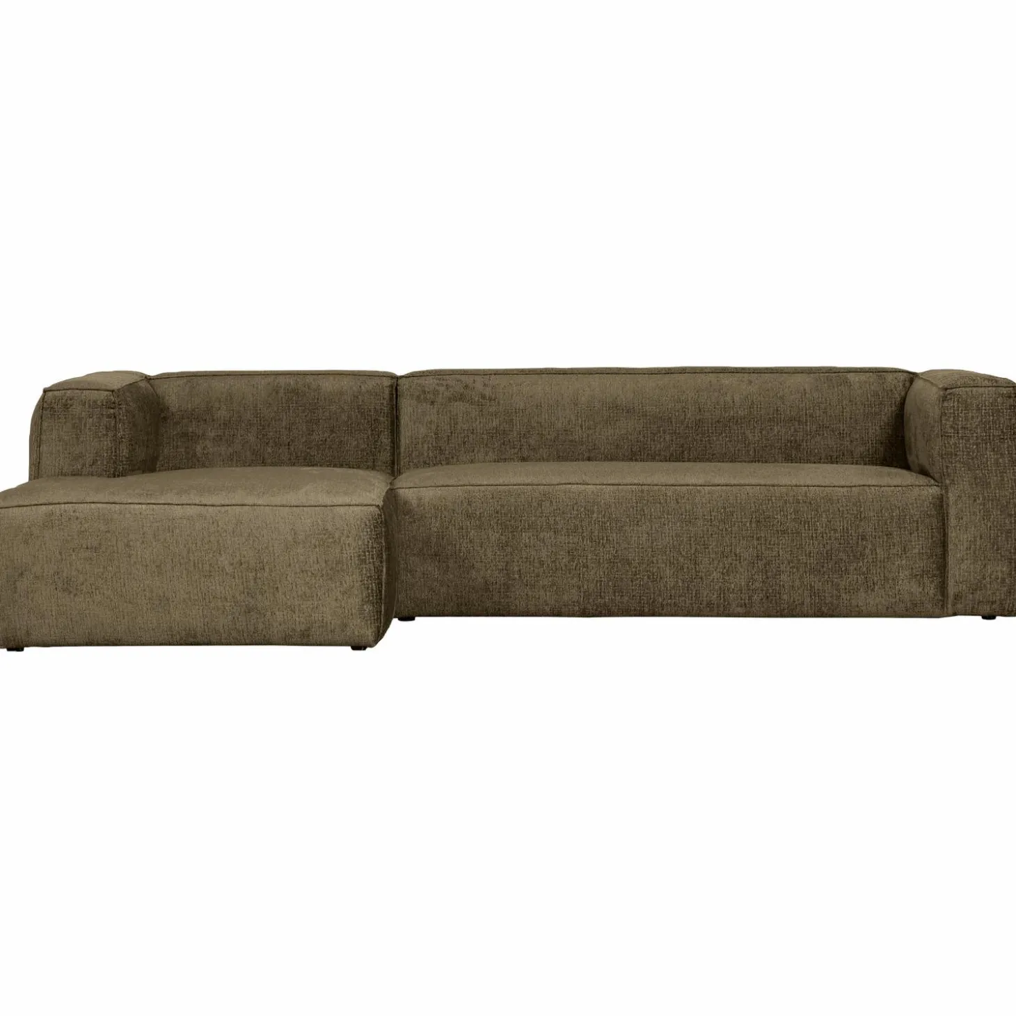 Bean hoekbank links structure velvet moss - Loft24.nl