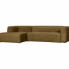 Bean hoekbank links structure velvet spices - Loft24.nl