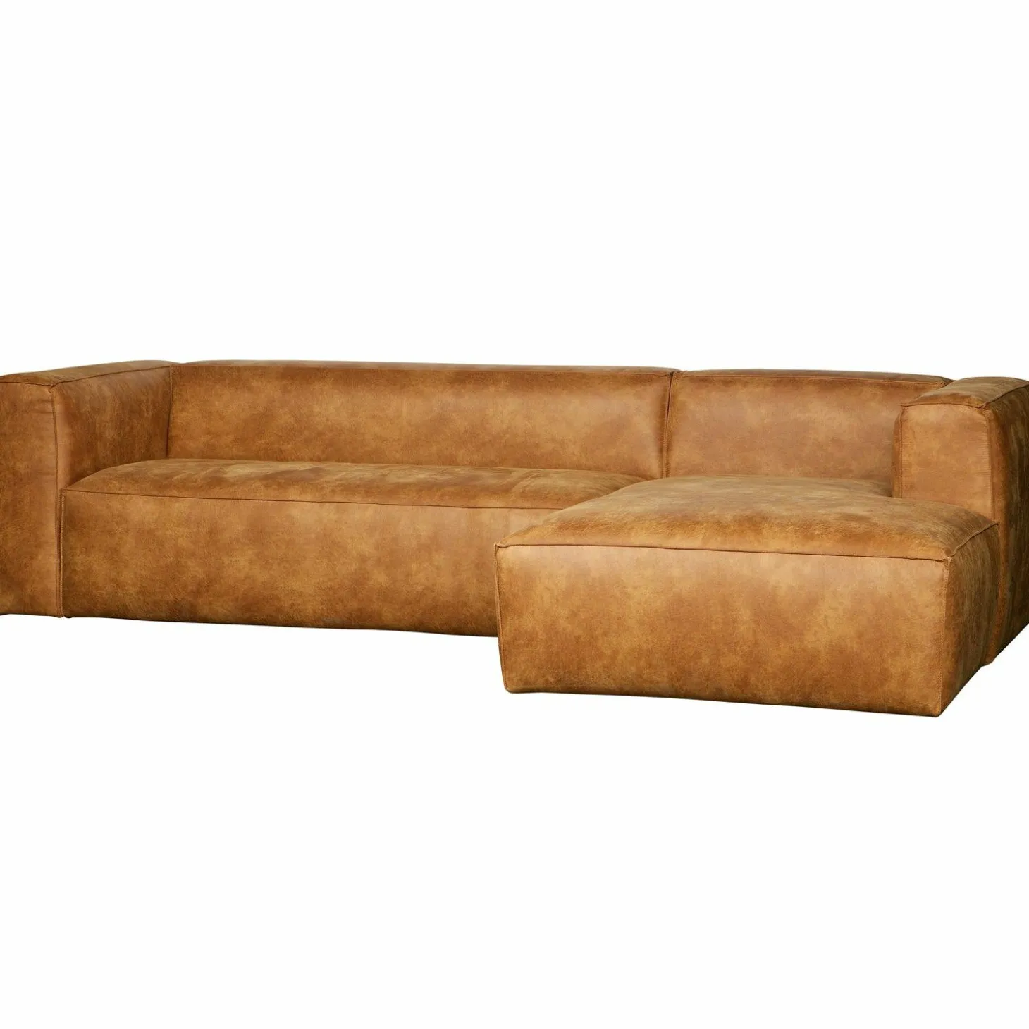 Bean hoekbank rechts cognac - Loft24.nl