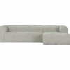 Bean hoekbank rechts grove melange stof naturel - Loft24.nl