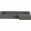 Bean hoekbank rechts grove melange stof terrazzo - Loft24.nl