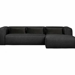 Bean hoekbank rechts incl. kussens donkergrijs gemeleerd - Loft24.nl