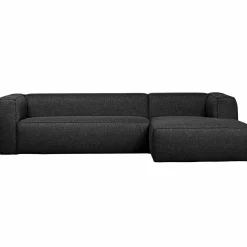 Bean hoekbank rechts incl. kussens donkergrijs gemeleerd - Loft24.nl