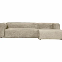 Bean hoekbank rechts structure velvet buttermilk - Loft24.nl