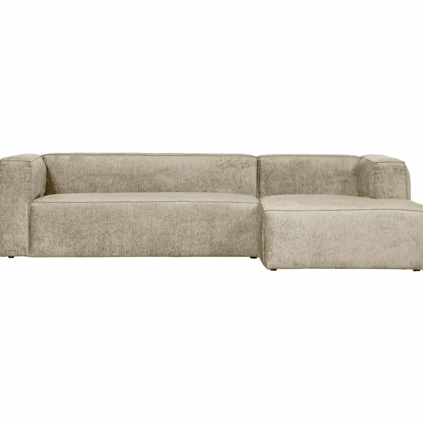 Bean hoekbank rechts structure velvet buttermilk - Loft24.nl