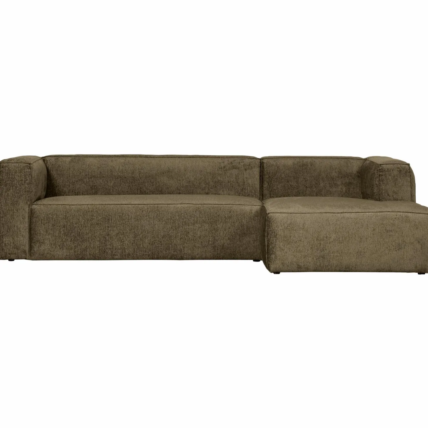 Bean hoekbank rechts structure velvet moss - Loft24.nl