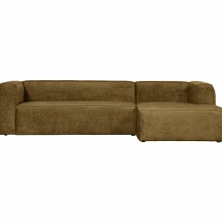 Bean hoekbank rechts structure velvet spices - Loft24.nl