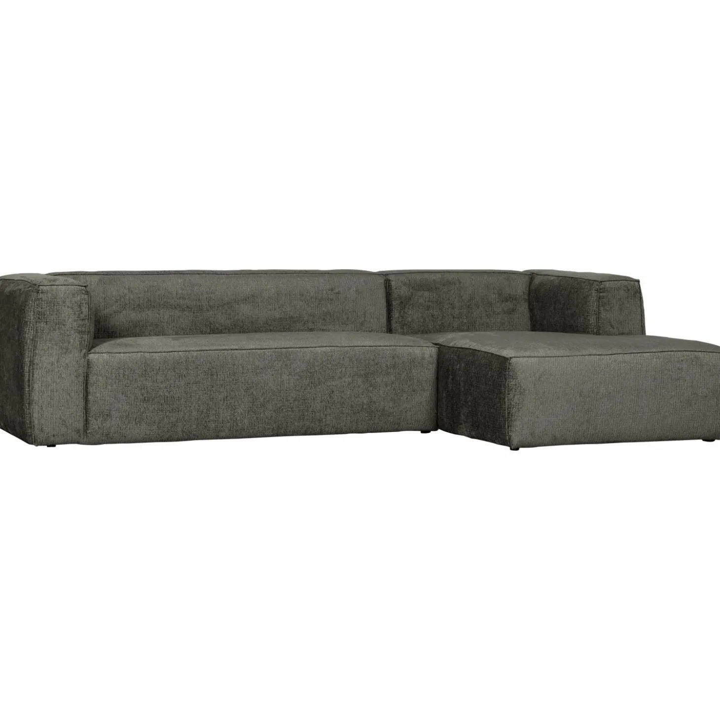 Bean hoekbank rechts structure velvet waterplant - Loft24.nl