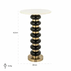 Bijzettafel Barbara Marmer - Zwart - Loft24.nl
