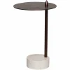 Bijzettafel Barron Marmer Ø37 cm - Brons - Loft24.nl