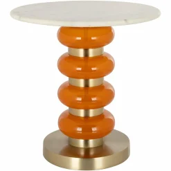Bijzettafel Boann Marmer - Orangje - Loft24.nl