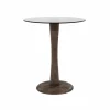 Bijzettafel Boogie Mangohout en glas 60 cm - Bruin - Loft24.nl