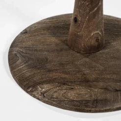 Bijzettafel Boogie Mangohout en glas 60 cm - Bruin - Loft24.nl