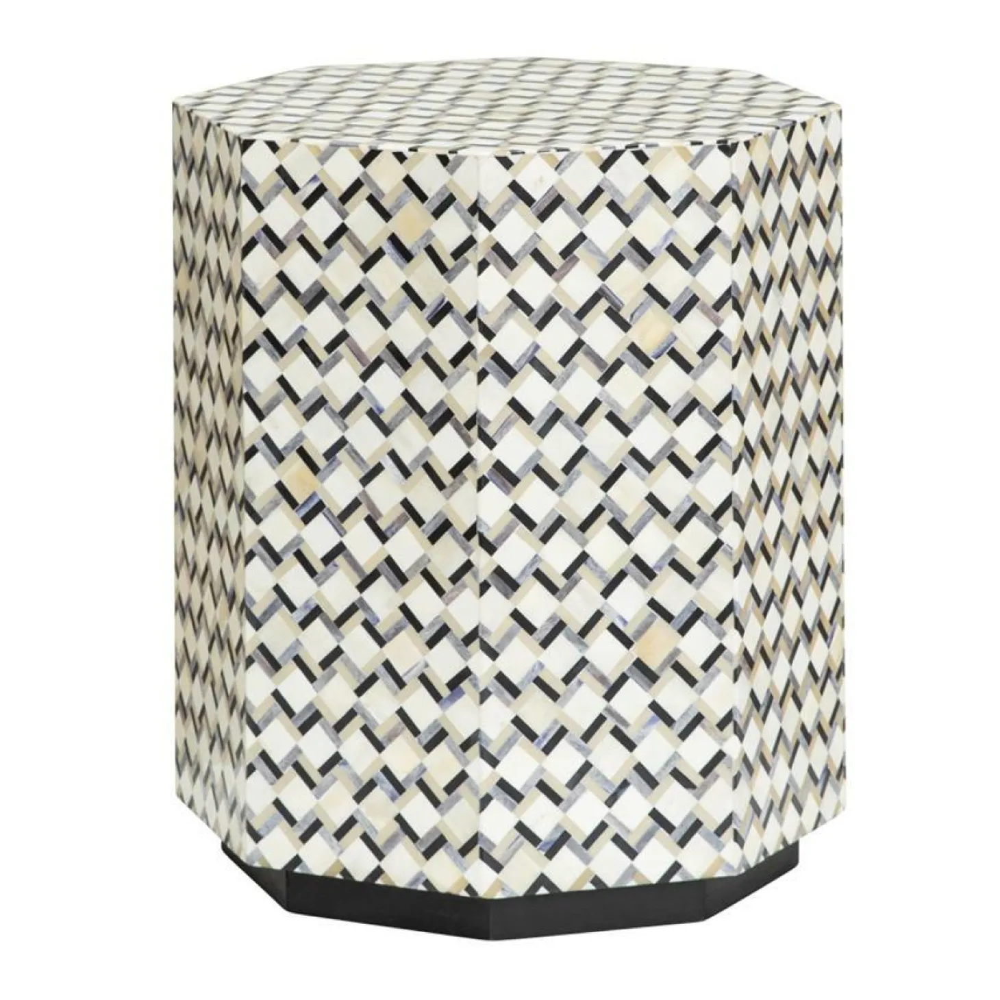 Bijzettafel Brendola Bone inlay 45 x 45 cm - Loft24.nl