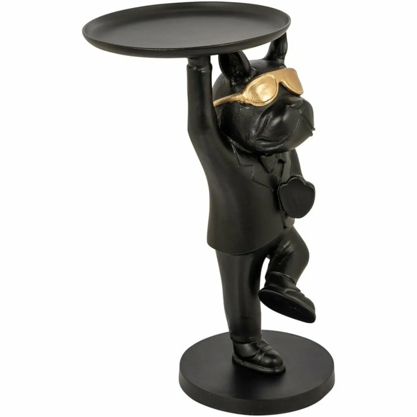 Bijzettafel Bullie Ø65 cm - Zwart/Goud - Loft24.nl