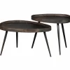 Bijzettafel Crude set an 2 stuks - antique bronze - Loft24.nl