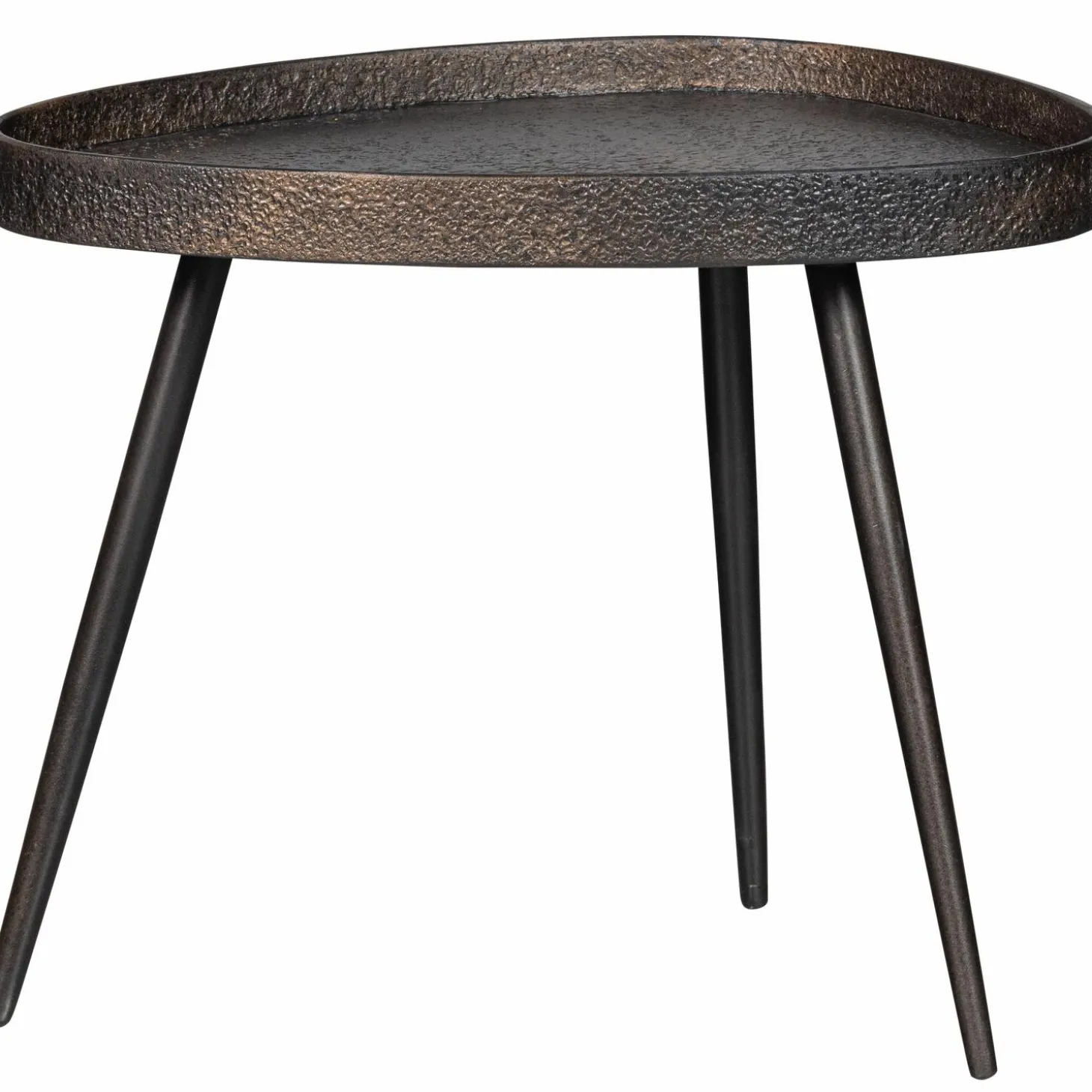Bijzettafel Crude set an 2 stuks - antique bronze - Loft24.nl
