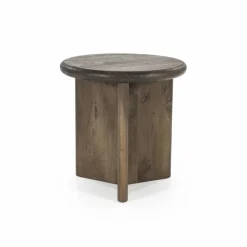 Bijzettafel Leoti Mangohout - Bruin 45cm - Loft24.nl