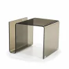 Bijzettafel Shadow Glas 48 x 42 - Bruin - Loft24.nl