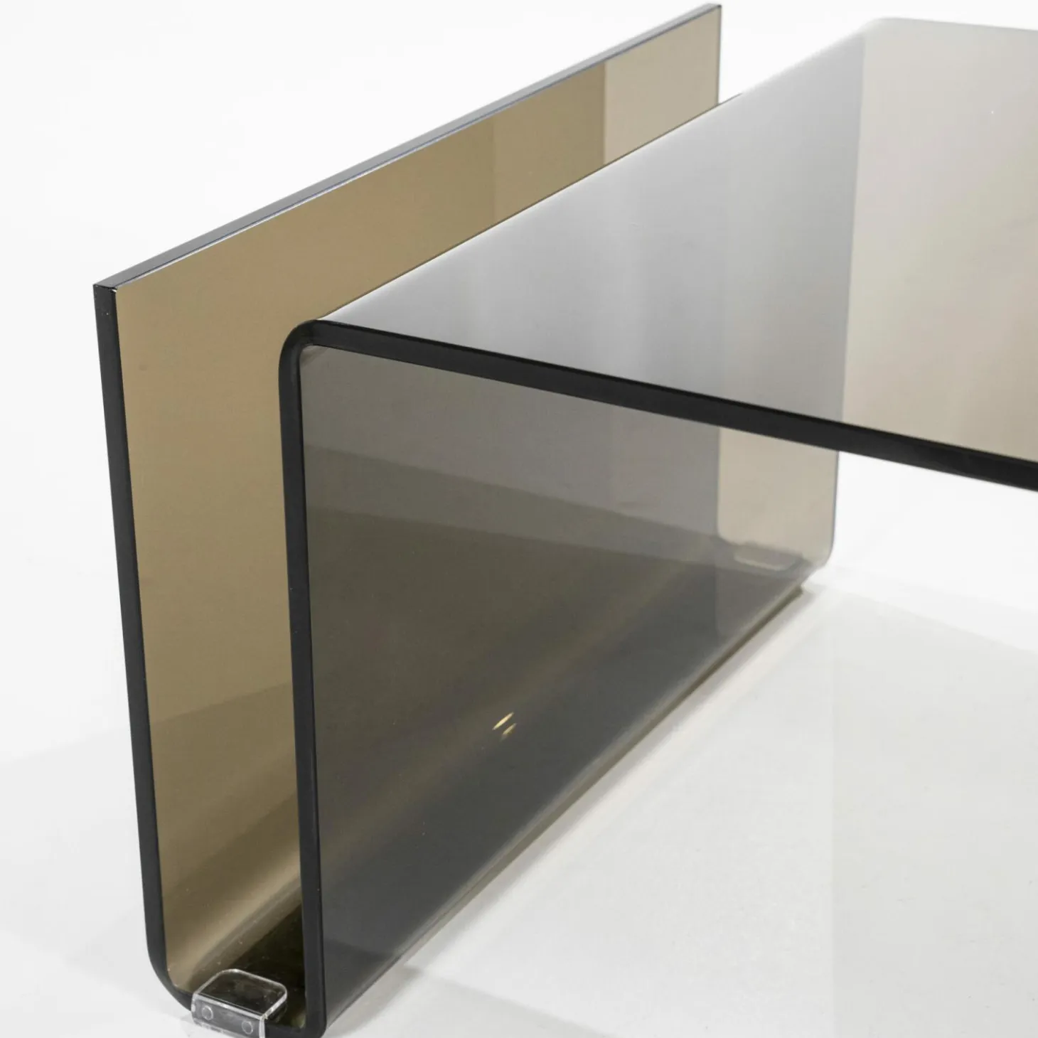 Bijzettafel Shadow Glas 48 x 42 - Bruin - Loft24.nl