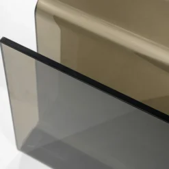 Bijzettafel Shadow Glas 48 x 42 - Bruin - Loft24.nl