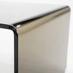 Bijzettafel Shadow Glas 48 x 42 - Bruin - Loft24.nl