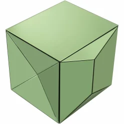 Bijzettafel Shifra Spiegelglas 40 x 40 cm - Groen - Loft24.nl
