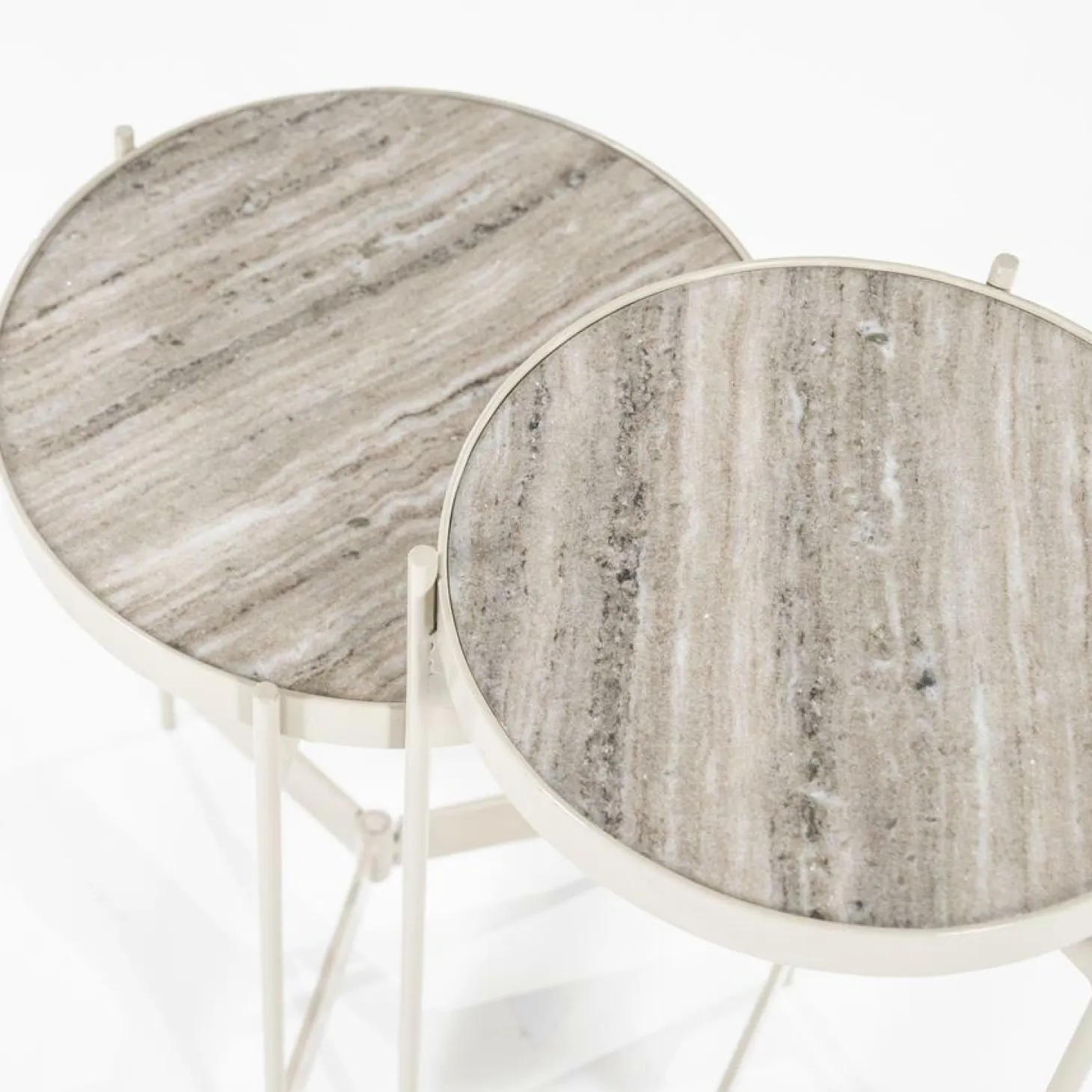 Bijzettafel Sib Marmer set van 2 stuks - Loft24.nl