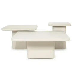 Bijzettafel Siminto kleur Beige - 40 cm - Loft24.nl