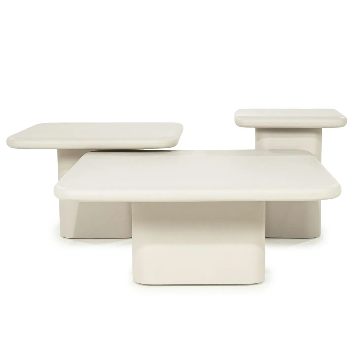 Bijzettafel Siminto kleur Beige - 40 cm - Loft24.nl