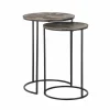 Bijzettafel Tulum Set van 2 stuks - Brushed Gold - Loft24.nl
