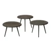 Bijzettafel Turi Teakhout set van 3 stuks - grey - Loft24.nl