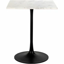 Bistrotafel Carlten Marmer 65 x 65 cm - Wit - Loft24.nl