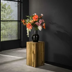 Bloemenzuil Bole Teakhout - 65 cm - Loft24.nl