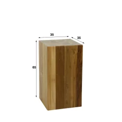 Bloemenzuil Bole Teakhout - 65 cm - Loft24.nl