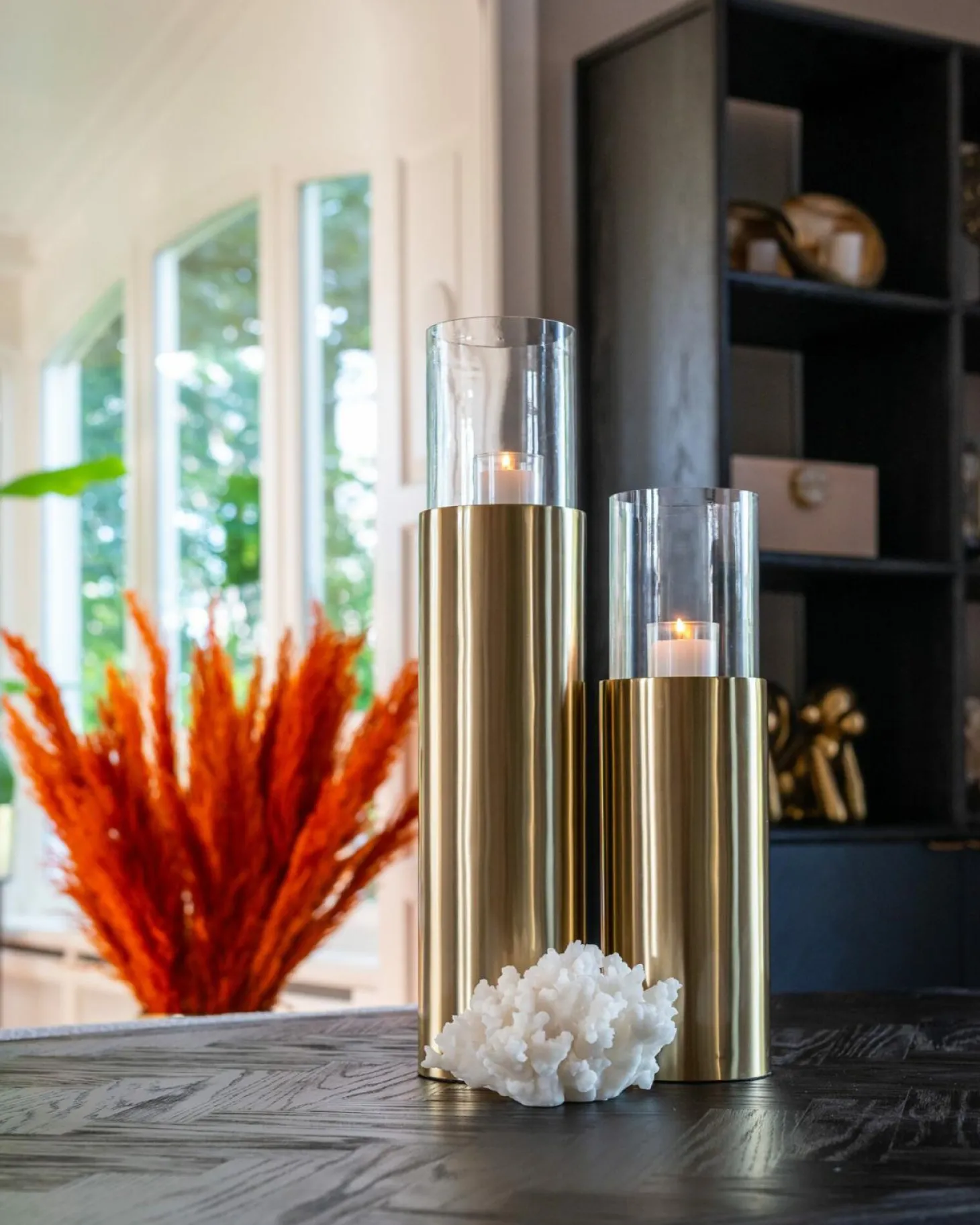 Boekenkast Blackbone Brass 220 x 100cm - Loft24.nl