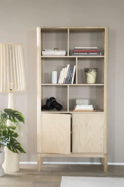 Boekenkast Harvey Eikenhout 180 x 90 cm - Naturel - Loft24.nl