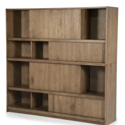 Boekenkast Milo Eikenhout en Eiken fineer 180 x 173 cm - Bruin - Loft24.nl