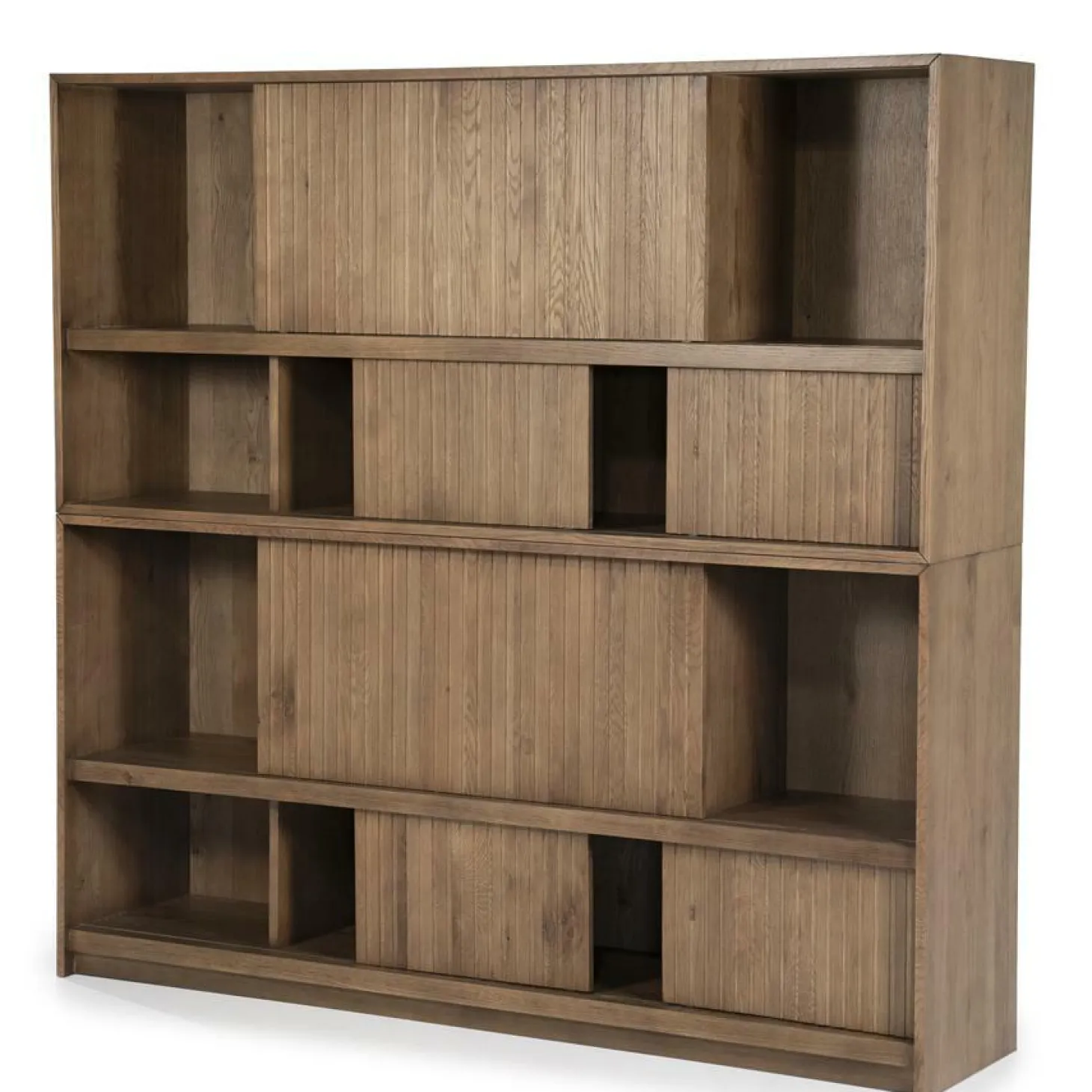 Boekenkast Milo Eikenhout en Eiken fineer 180 x 173 cm - Bruin - Loft24.nl