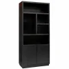 Boekenkast Oakura Eikenhout kleur Zwart - Loft24.nl