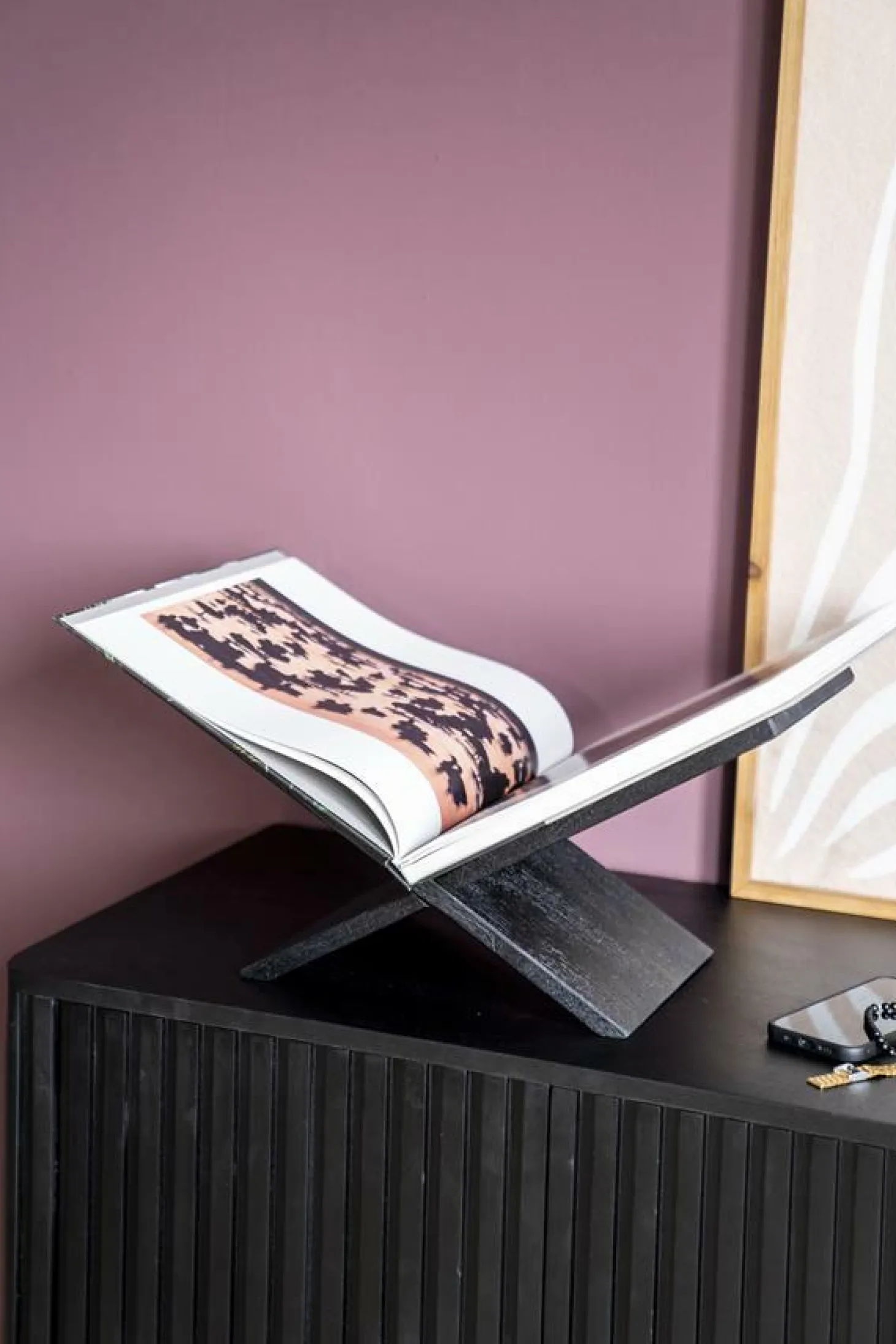 Boekenstandaard Tee Mangohout - Bruin - Loft24.nl
