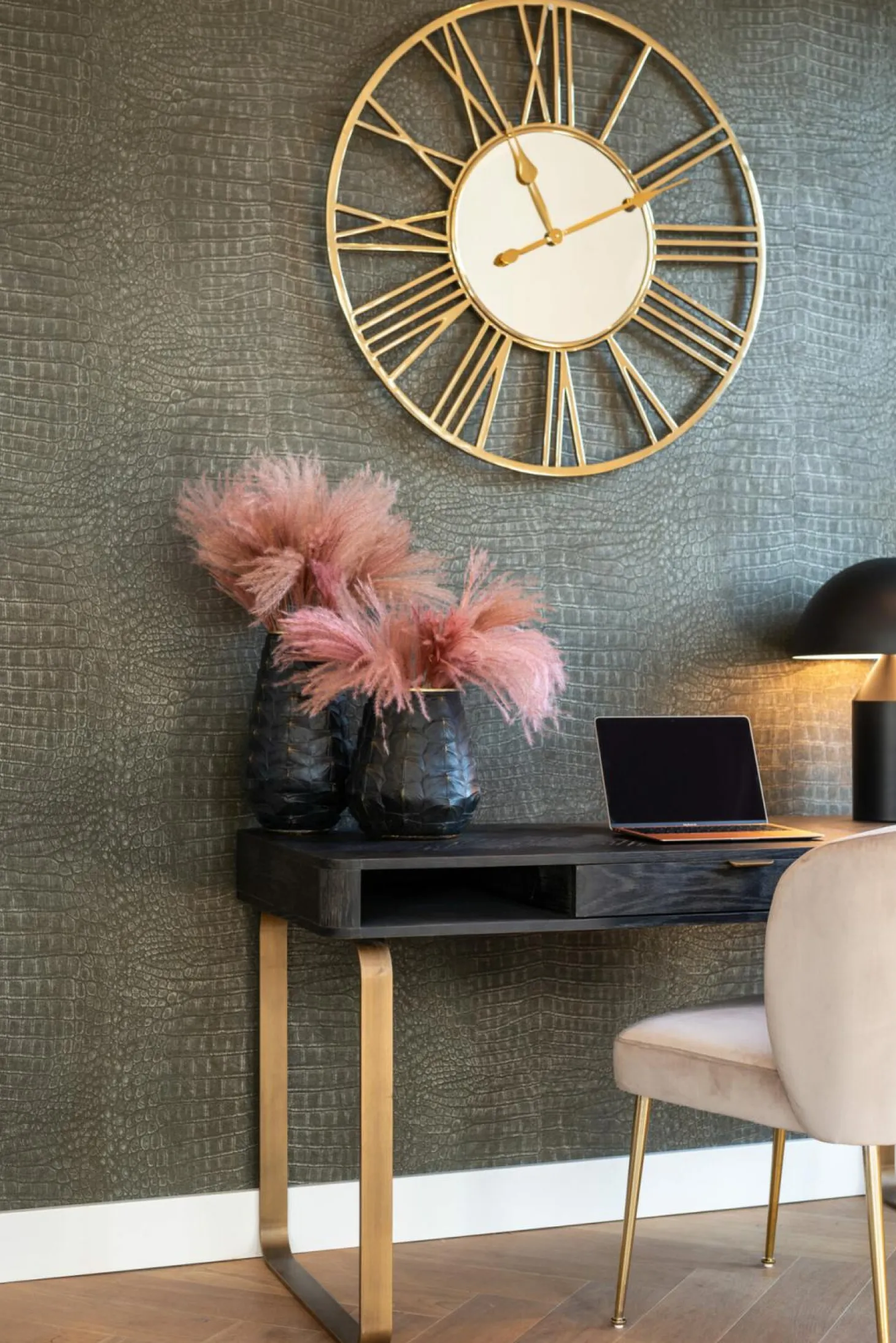 Bureau Blackbone brass - 140 cm - Loft24.nl