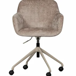 Bureaustoel Morros Chenille, kleur Taupe - Loft24.nl