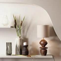 Crown handgevormde vaas glas off white 24x18cm - Loft24.nl