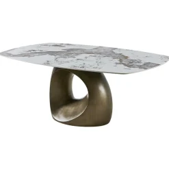 Deens Ovale Eetkamertafel Castello met gouden poot - 200 cm - Loft24.nl