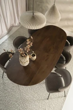 Deens Ovale Eettafel Coco Mangohout 240 x 110 cm - Lichtbruin - Loft24.nl