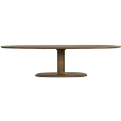 Deens Ovale Eettafel Coco Mangohout 300 x 110 cm - Lichtbruin - Loft24.nl